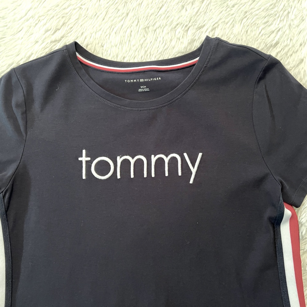 Tommy Hilfiger Women's Tee Dress With Side Stripes - Picture 3 of 7